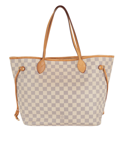 Neverfull MM, &pound;750, Handbags, White, Canvas, Front view